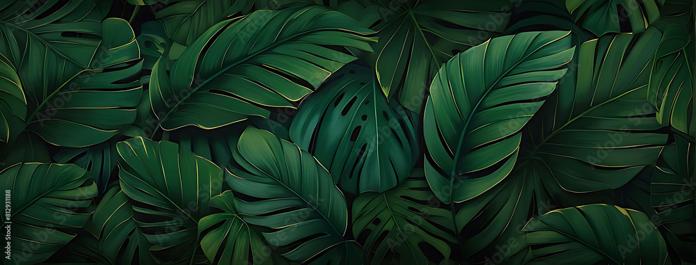 Pattern leaf background green plant tree abstract palm floral wallpaper flower foliage art jungle. Background luxury leaf pattern texture design line summer gold nature monstera fabric golden leaves. Pattern leaf background green plant tree abstract palm floral wallpaper flower foliage art jungle. Background luxury leaf pattern texture design line summer gold nature monstera fabric golden leaves.