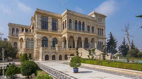 The Sulaimaniya Palace in Azerbaijan a historical palace complex in Baku reflecting the fusion of Western and Eastern architectural styles once a roya