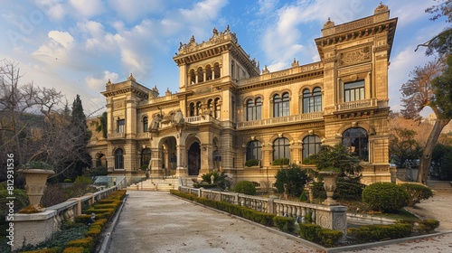 The Sulaimaniya Palace in Azerbaijan a historical palace complex in Baku reflecting the fusion of Western and Eastern architectural styles once a roya