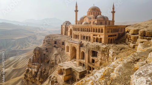 The Ishak Pasha Palace in Turkey a semi-ruined palace and administrative complex built in the 18th century in the Doğubayazıt district exhibiting a photo