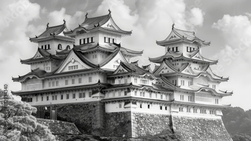 The Himeji Castle in Hyogo Japan a prime example of early 17th-century Japanese castle architecture known for its brilliant white exterior and complex