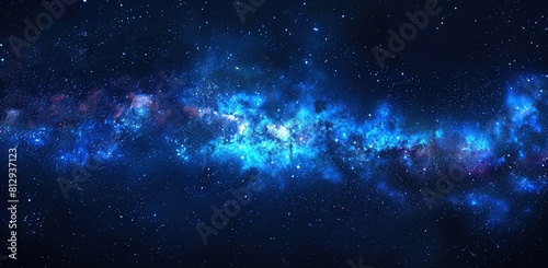 A distant galaxy within the Milky Way  with vibrant colors and swirling patterns against an expanse of stars.