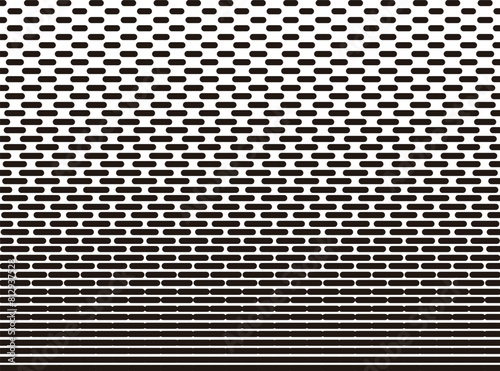 Black and white lines transition to disappear. For backgroud design element. Vector Format 