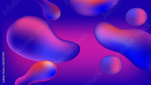 Abstract fluid background, Colorful Liquid Gradient Shapes Vector Background, Liquid Gradient