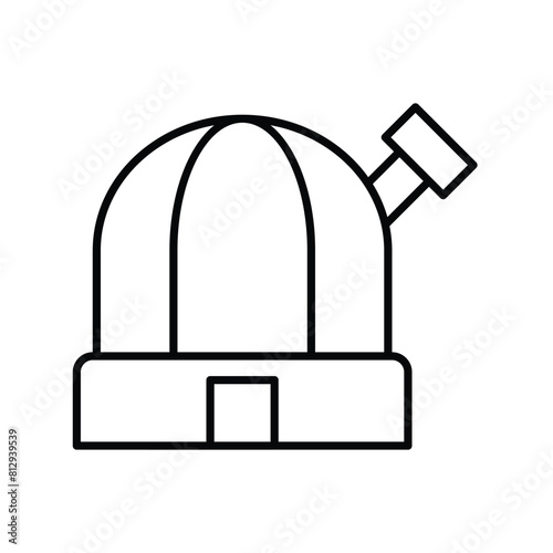 observatory  with white background vector stock illustration