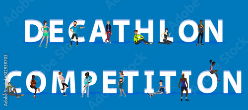 People on "Decathlon Competition" for Web, Mobile App