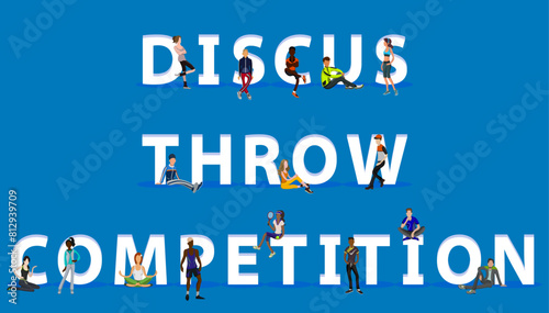 People on "Discus Throw Competition" for Web, Mobile App