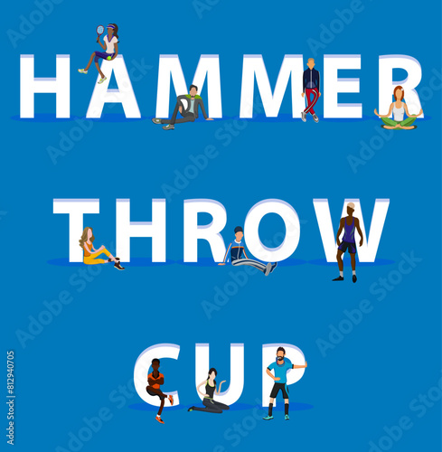 People on "Hammer Throw Cup" for Web, Mobile App, Presentations