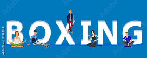 People on "Boxing" for Web, Mobile App, Presentations