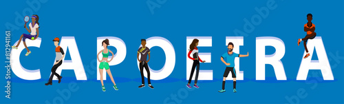 People on "Capoeira" for Web, Mobile App, Presentations