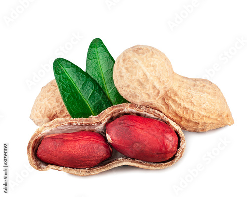 Peanuts isolated on a white background