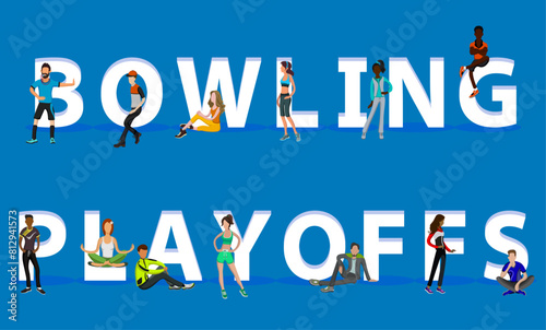 People on "Bowling Playoffs" for Web, Mobile App, Presentations
