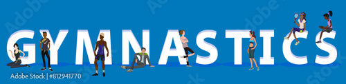 People on "Gymnastics" for Web, Mobile App, Presentations