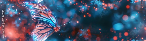 Witness the surreal beauty of a cybernetic butterfly photo