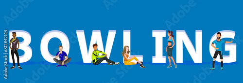 People on "Bowling" for Web, Mobile App, Presentations