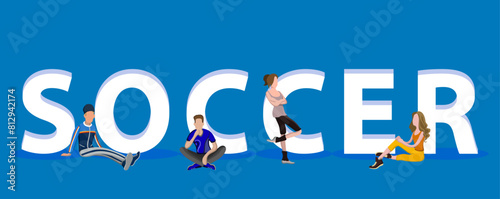 People on "Soccer" for Web, Mobile App, Presentations