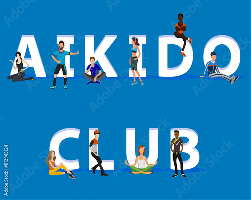 People on "Aikido Club" for Web, Mobile App, Presentations