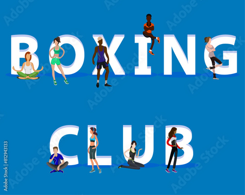 People on "Boxing Club" for Web, Mobile App, Presentations