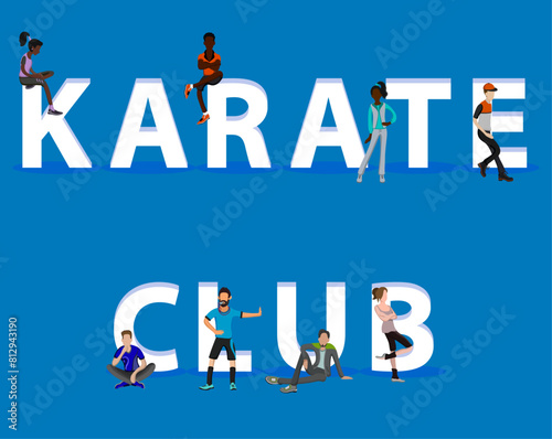 People on "Karate Club" for Web, Mobile App, Presentations