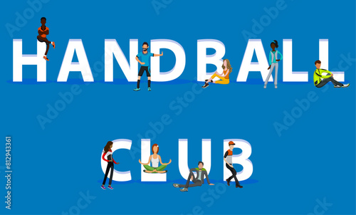 People on "Handball Club" for Web, Mobile App, Presentations