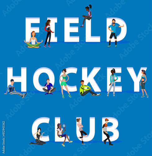 People on "Field Hockey Club" for Web, Mobile App