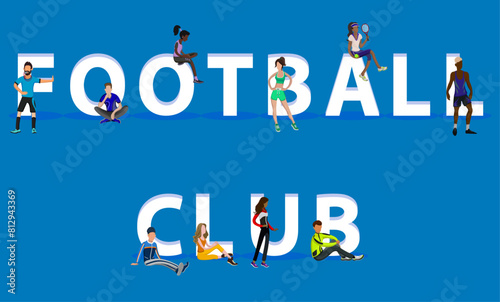 People on "Football Club" for Web, Mobile App, Presentations