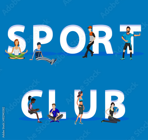 People on "Sport Club" for Web, Mobile App, Presentations
