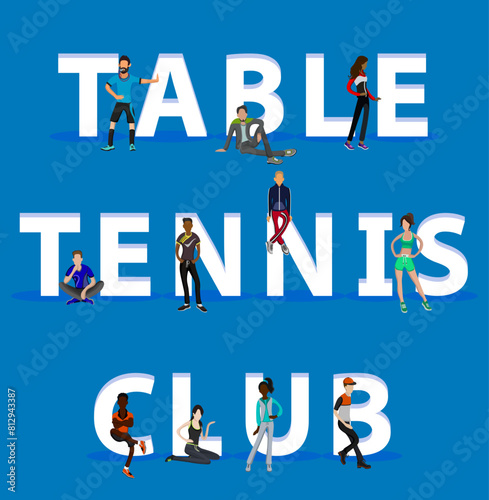 People on "Table Tennis Club" for Web, Mobile App