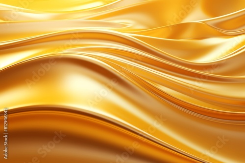 Abstract rippled gold metal texture, soft waves creating a dynamic look, ideal for futuristic designs and sophisticated digital art backgrounds