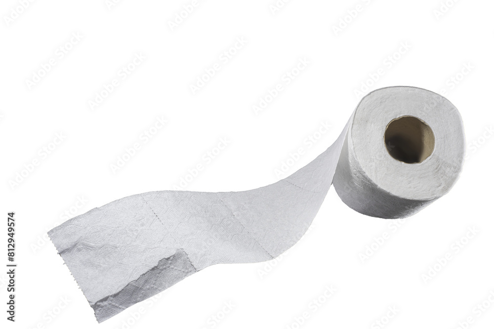 Toilet paper roll with an extended part. Not background Toilet paper roll with an extended part. Not background