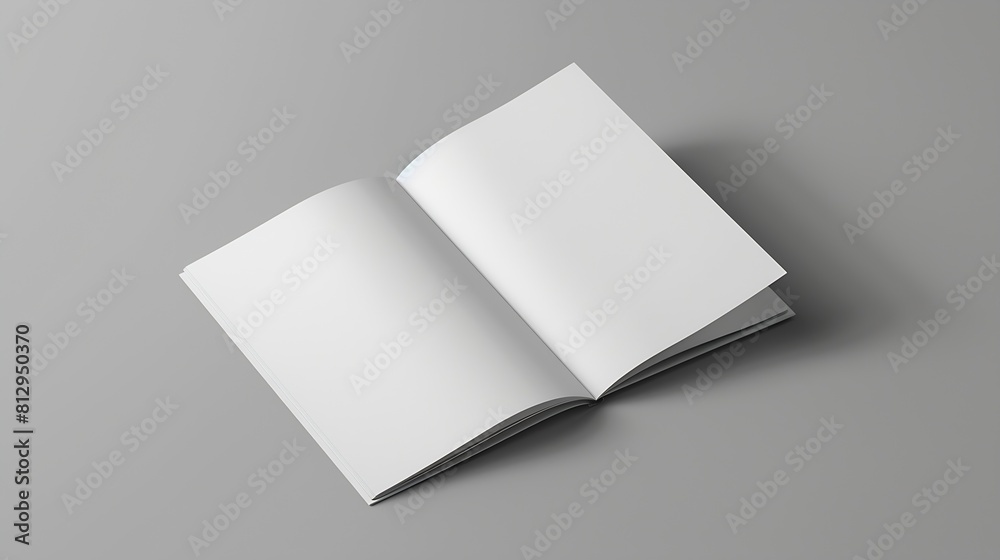 Mockup of horizontal landscape for business isolated on gray backgroundThe template of the first booklet is open on a Uturn the second is closed shows the backEmpty bifold with realist : Generative AI Mockup of horizontal landscape for business isolated on gray backgroundThe template of the first booklet is open on a Uturn the second is closed shows the backEmpty bifold with realist : Generative AI
