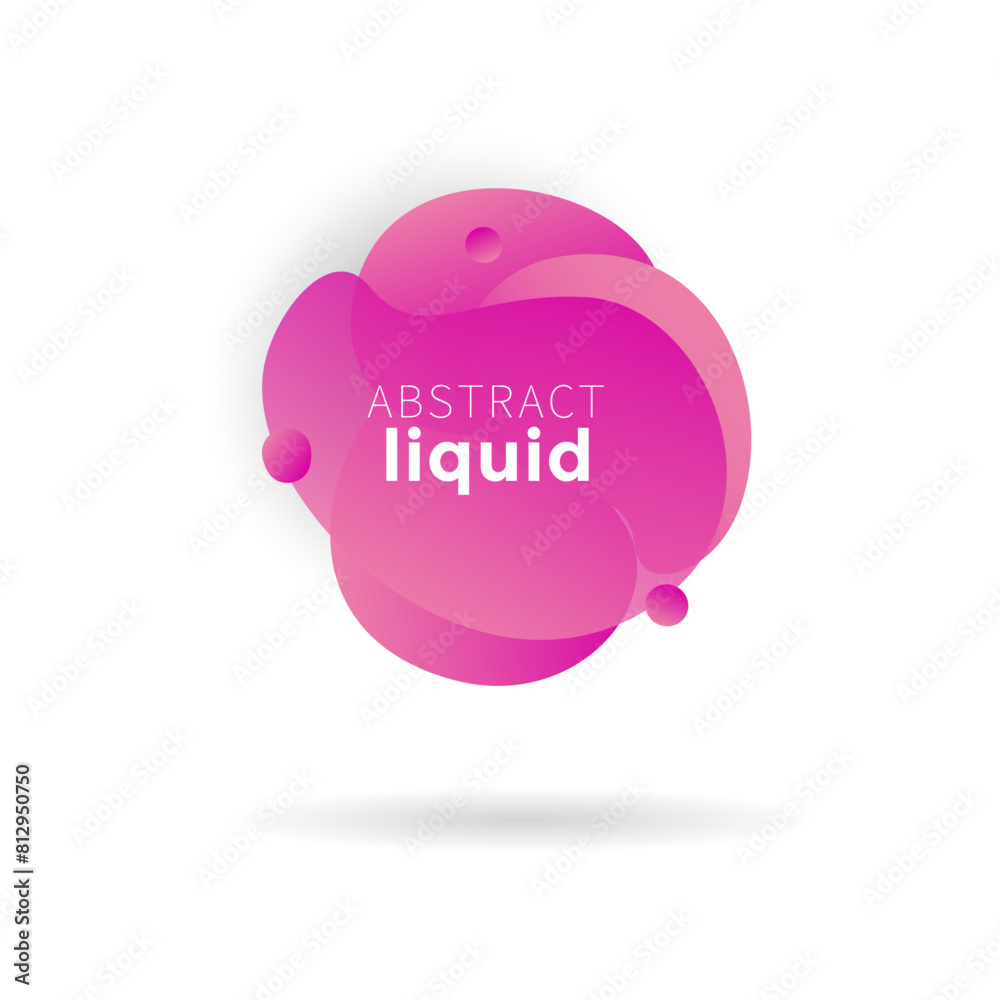 Speech bubble, Social network icon, Pink Liquid banner, Liquid label