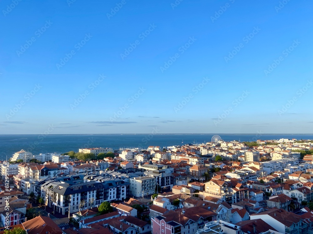 view of the city of arcachon by the atlantic