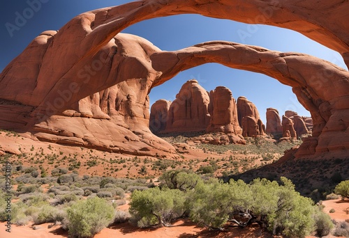 Very beautiful desert park and sunlight of sun