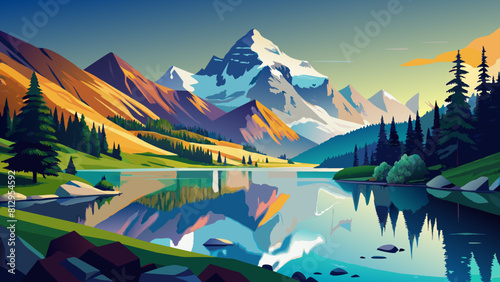 Colorful summer panorama of the Lac Blanc lake with Mont Blanc (Monte Bianco) on background, Chamonix location. Beautiful outdoor scene in Vallon de Berard Nature Reserve, Graian Alps, France, Europe.