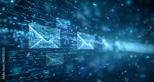 Concept of spam emails flooding the individuals mailbox, corporate security and resilience ideas 