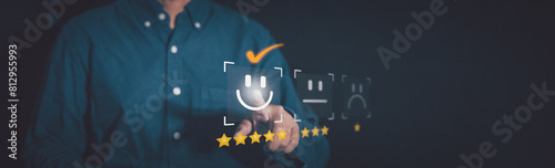 Obraz na plátně Satisfaction feedback concept