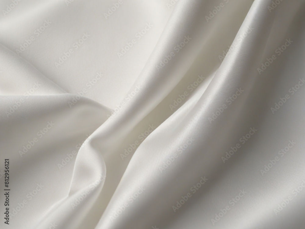 Fototapeta premium luxurious white silk fabric with elegant folds