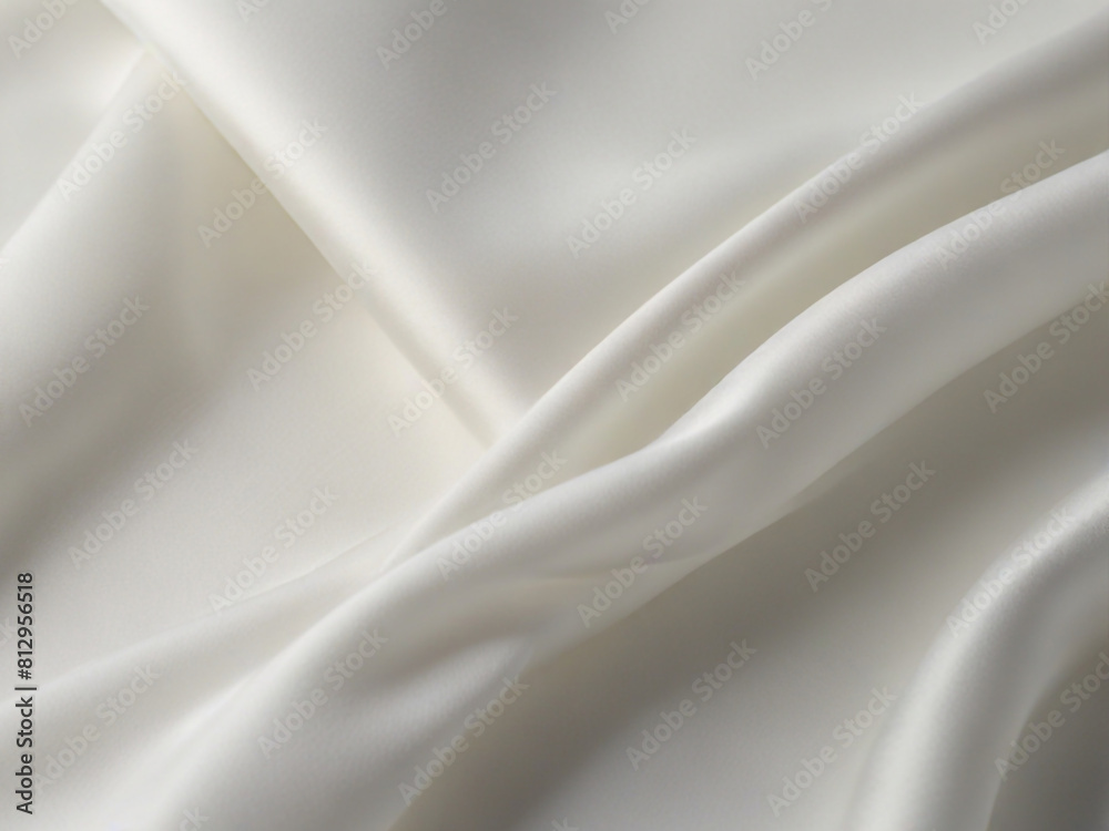  luxurious white silk fabric with elegant folds