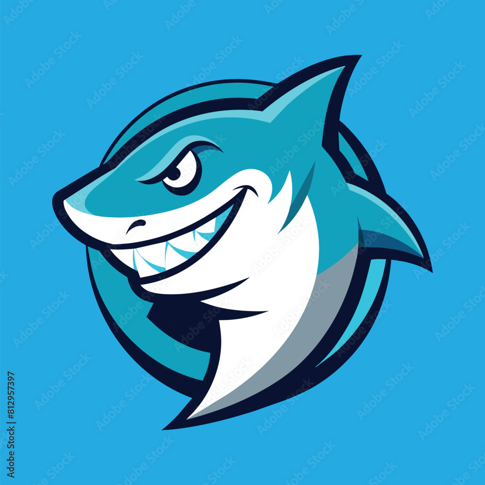 Shark mascot logo design shark vector illustration
