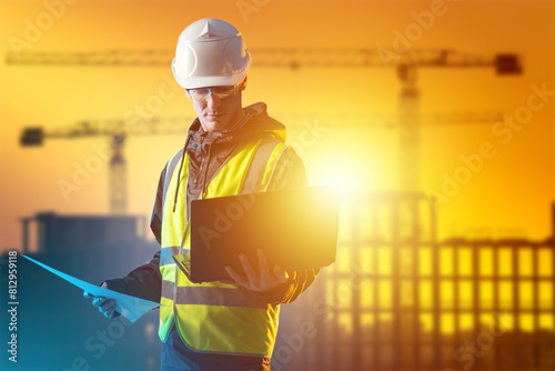Man architect. Builder guy ...