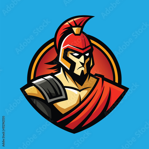 Spartan mascot logo design spartan vector
