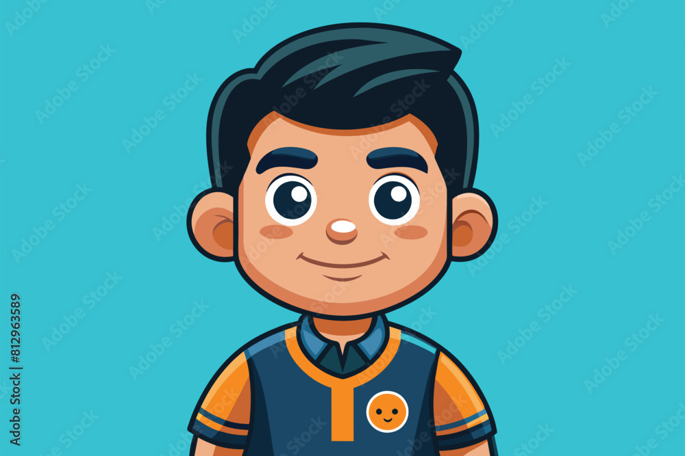 A cartoon boy with a joyful expression on his face, Task Customizable Cartoon Illustration A cartoon boy with a joyful expression on his face, Task Customizable Cartoon Illustration