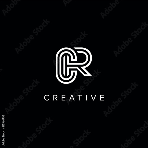 CR RC Abstract Letter logo design. Initial Vector symbol