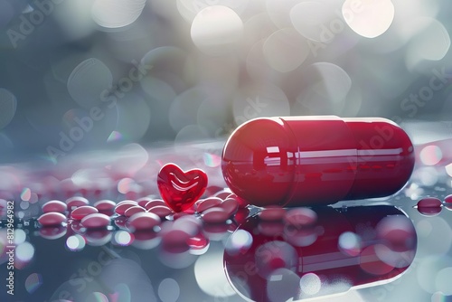 love pill symbolic tablet embodies the power of love and emotional healing creative 3d illustration
