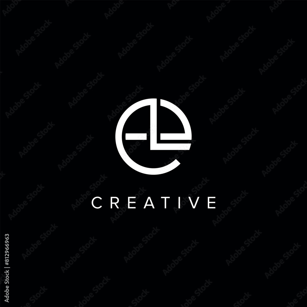 EL LE Abstract Letter logo design. Initial Vector symbol. EL LE Abstract Letter logo design. Initial Vector symbol.