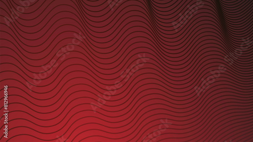 Red gradient background with stripes line for backdrop or presentation