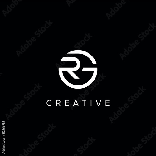 GR RG Abstract Letter logo design. Initial Vector symbol.
