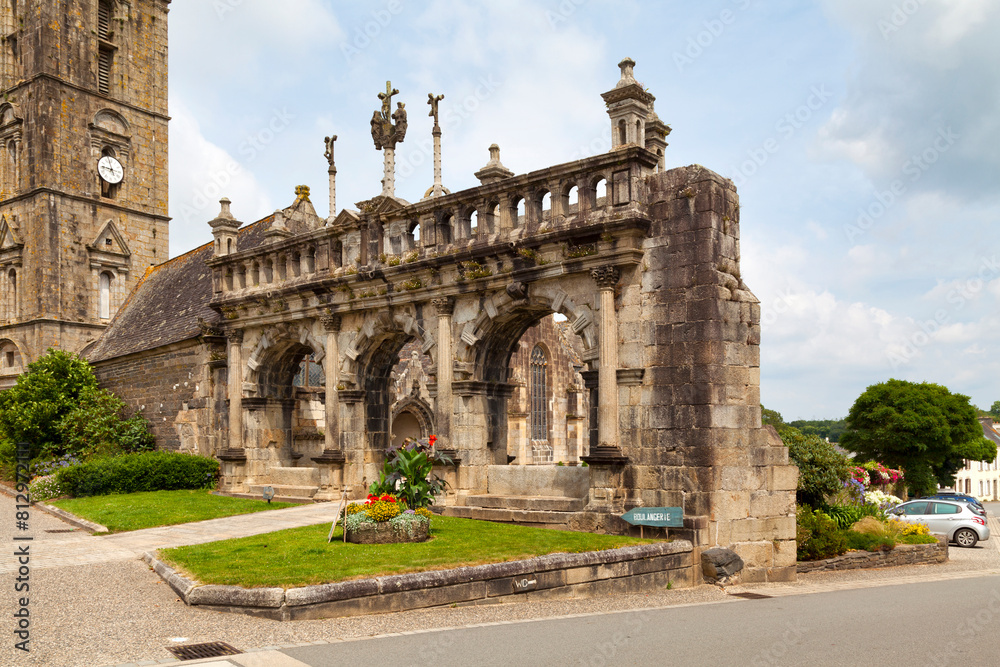 Fototapeta premium The Monumental arch of the Sizun Parish close
