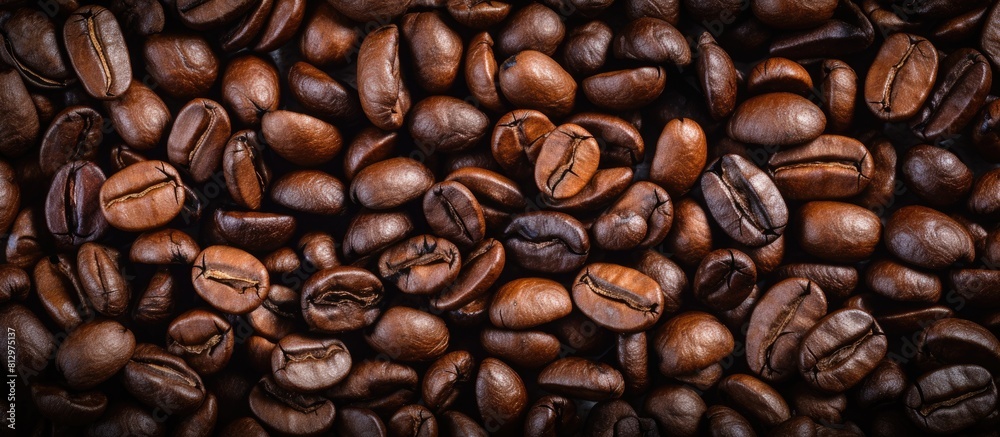 Obraz premium An old background showcasing black coffee beans with ample copy space image